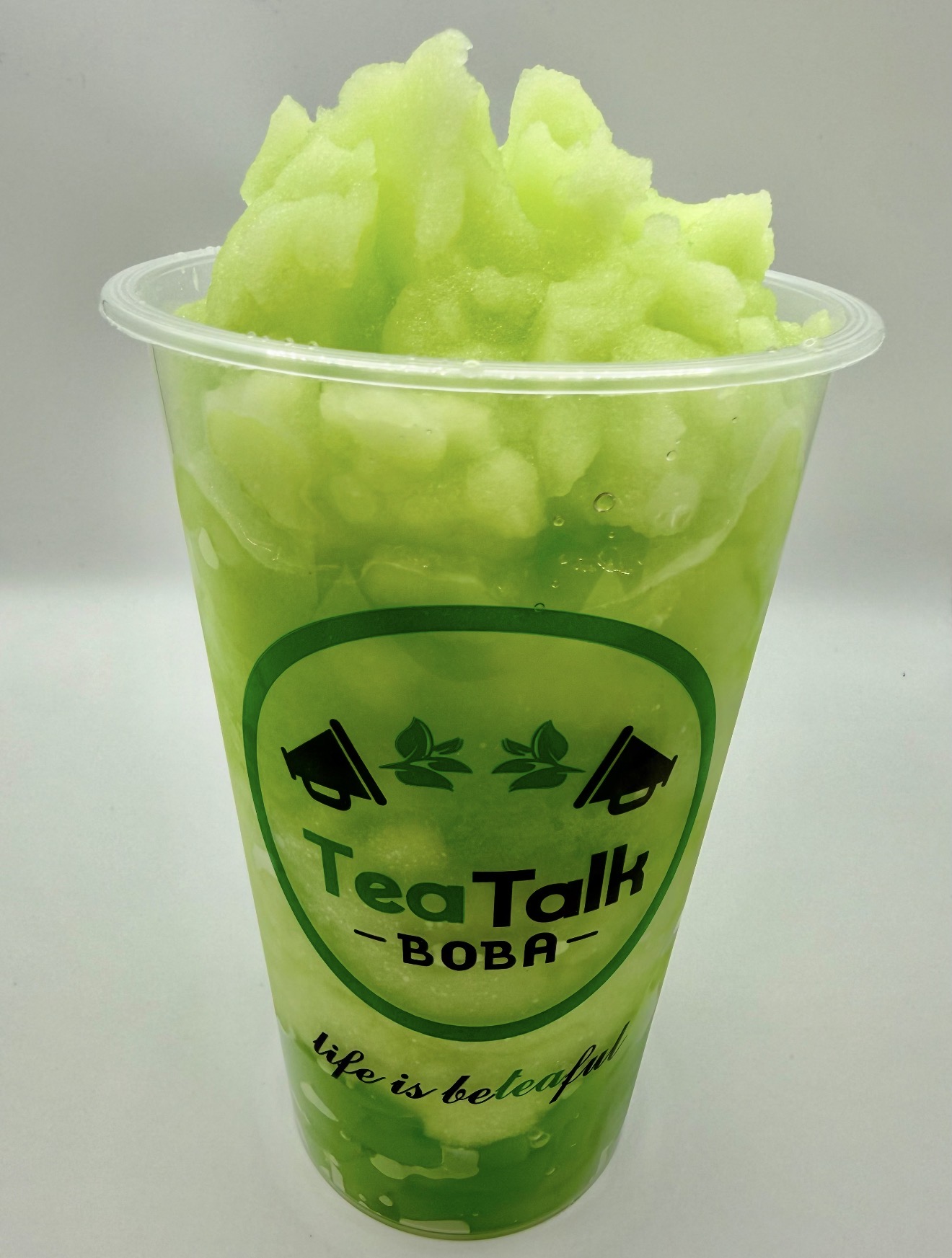 TeaTalk Boba green apple slushy